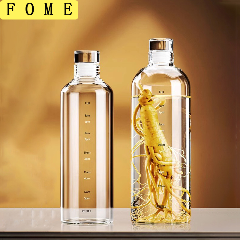 Outdoor Sport Glass Water Bottle - FOME 500/750/1000ml botella de agua deportiva